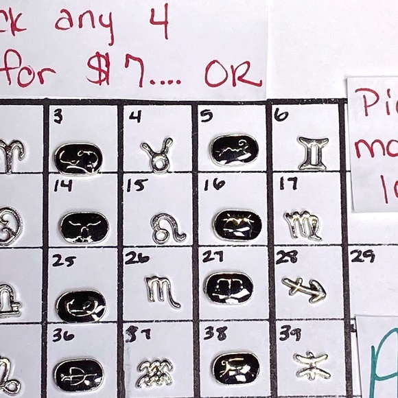 LC-#7 (4C) Astrology/zodiac locket charm - Picture 4 of 6